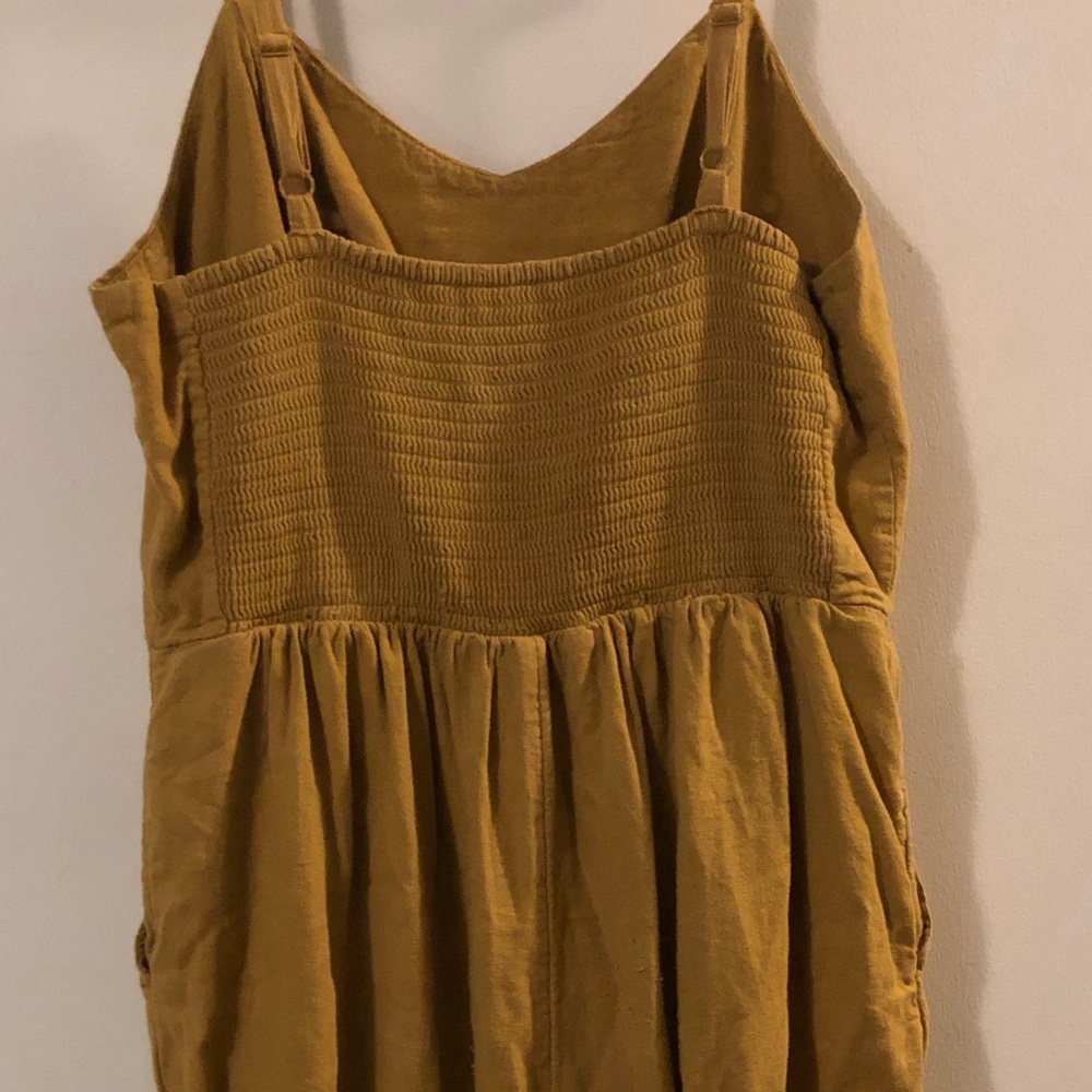 Large Old Navy Palazzo Yellow Jumpsuit, Wide Leg and Short - Picture 2 of 3